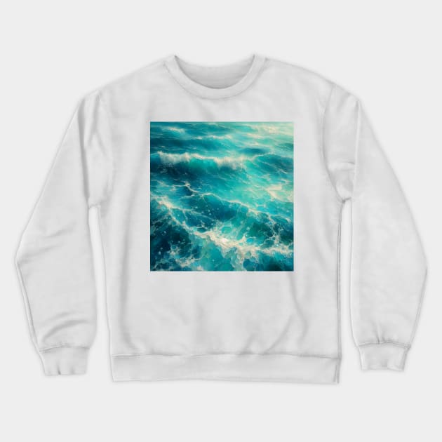 Blue Sea Breeze Crewneck Sweatshirt by Merlyn Morris